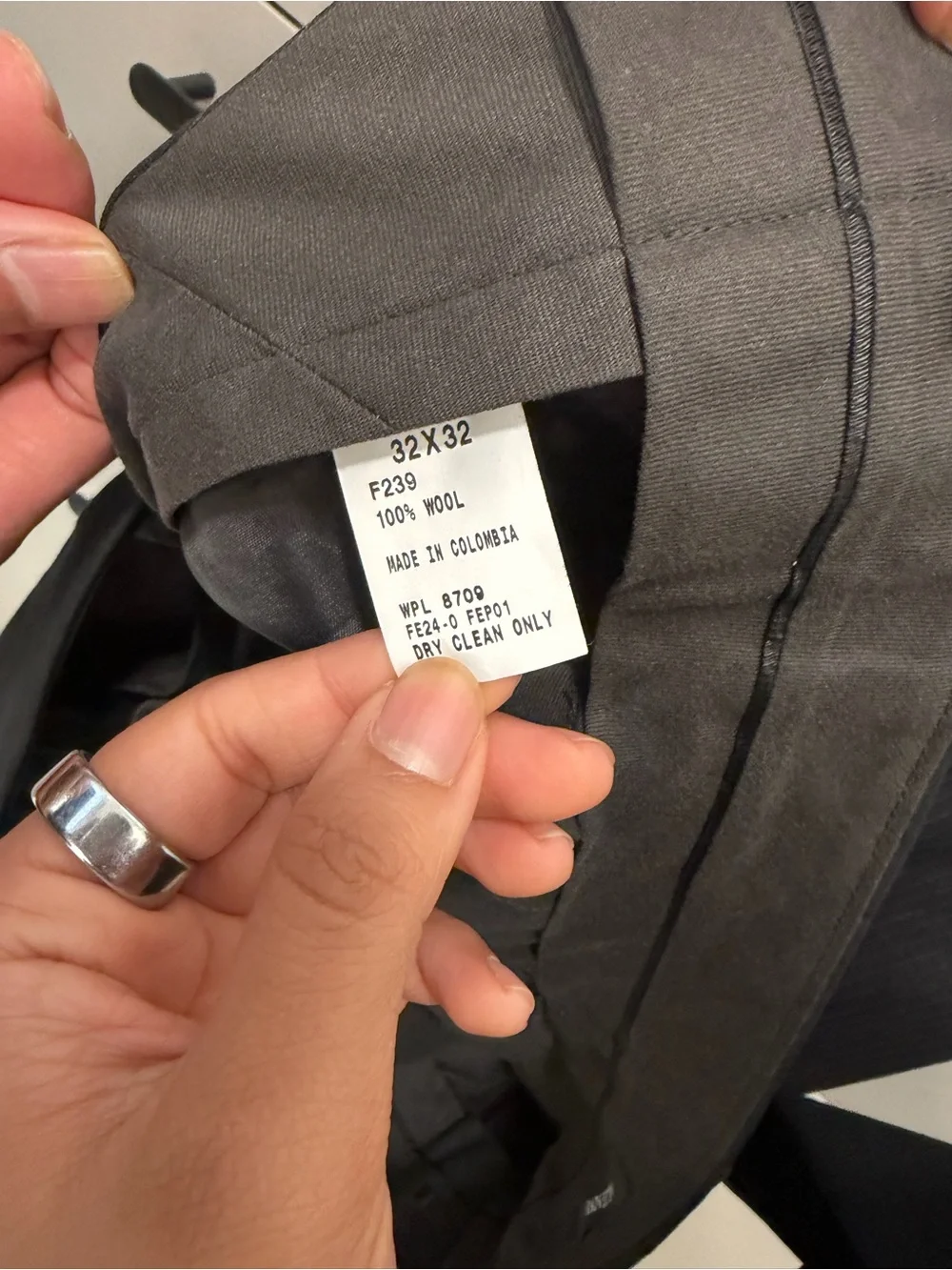 Alfani Men's Dark Gray Pinstripe Suit Jacket